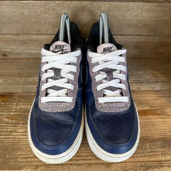 Childrens‎ Nike Air Force 1 LV8 4 Pebble Print Midnight Navy Sneakers Size 4 Y