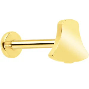 Christmas Flat Back Earring - Titanium Holiday Bell