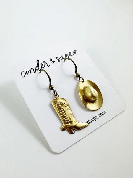 CINDER & SAGE Large Western Charm Earrings