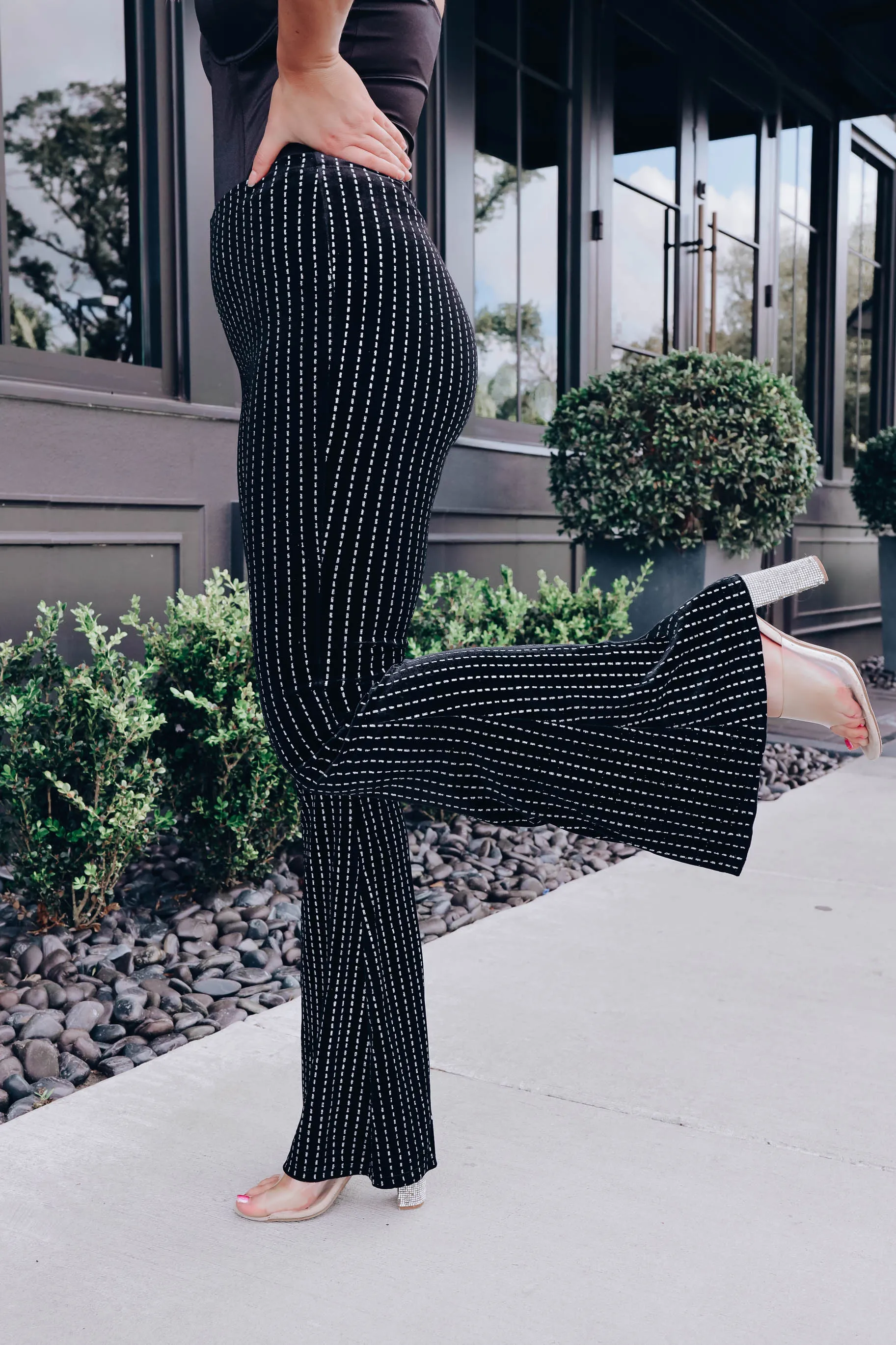 City Lights Velvet Flare Pants