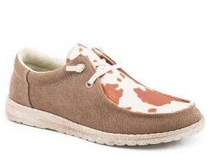 CL09-021-1793-3080-CowPrint Roper- Eva Moc Lace Up