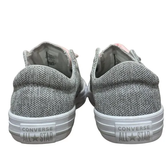 Converse All Star Maddie Slip Low Top Junior Sneakers Grey Pink Size Girls 3