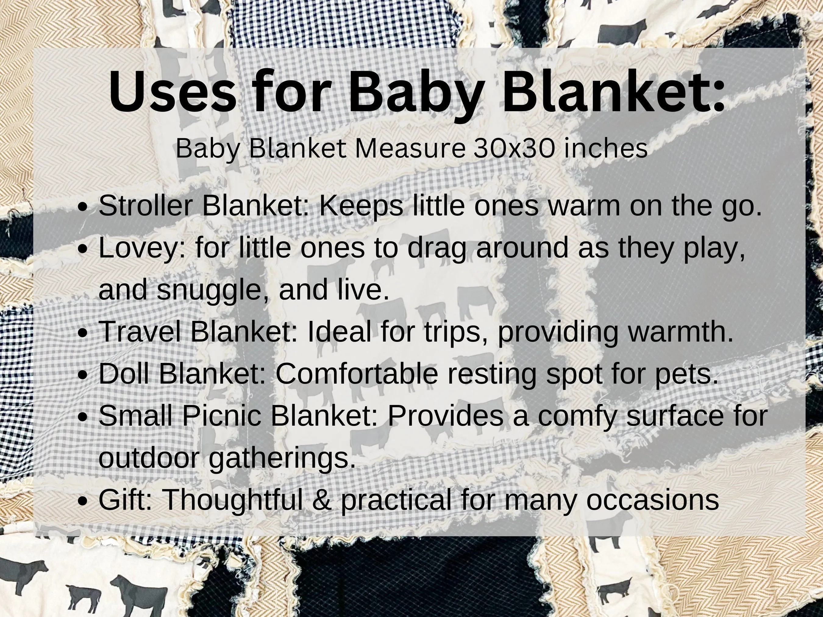Cow Baby Blanket Handmade Quilts Cowboy Nursery, Neutral Baby Quilt, Western Crib Bedding Baby Boys