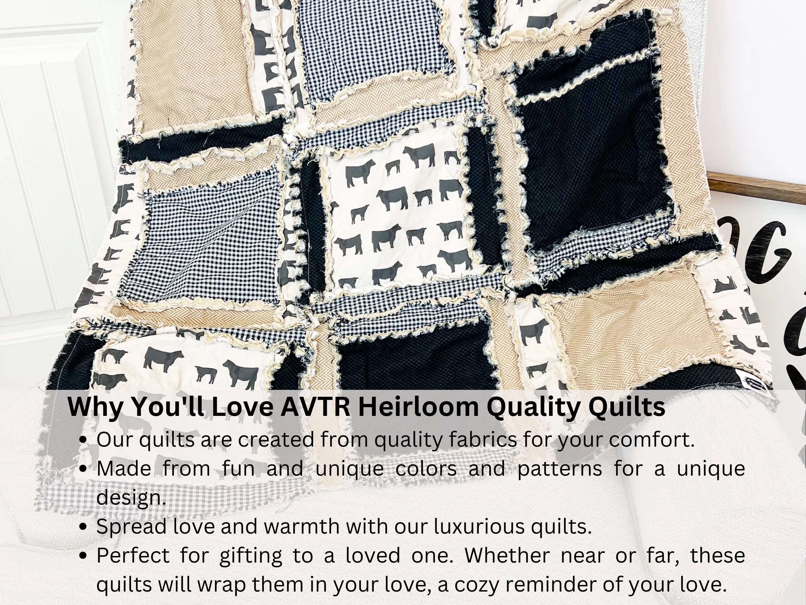 Cow Baby Blanket Homemade Quilts, Cowboy Nursery Western Crib Bedding Baby Boy Rag Quilt