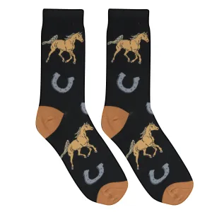 Crazy Socks - Womens Crew - Horses | Stuffology Boutique