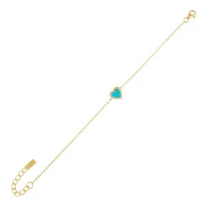 CZ Mini Heart Bracelet