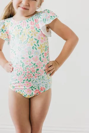 Daffodils S/S Flutter Sleeve Leotard