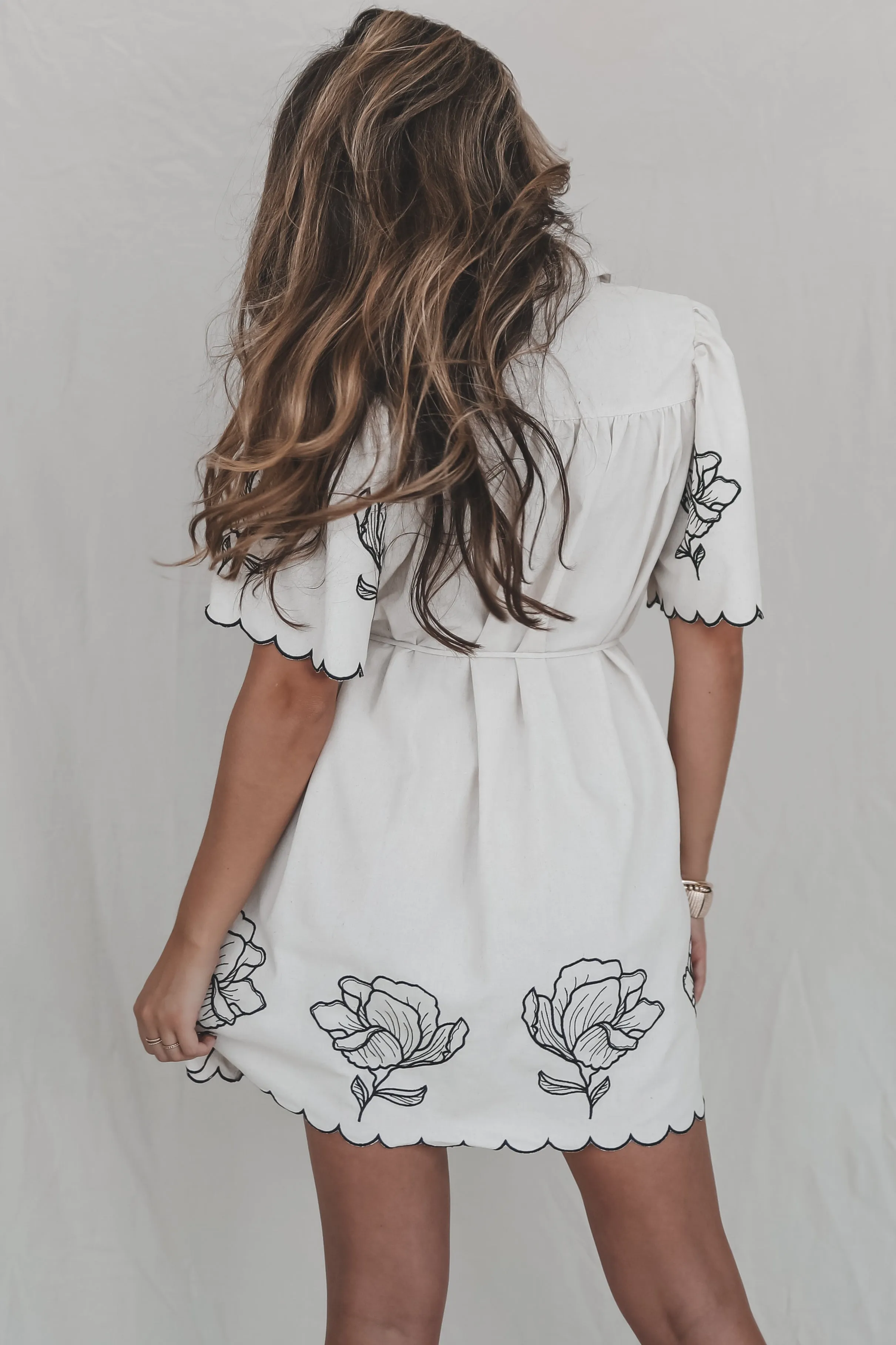 DEAL Oh Hi Miss Cutie Embroidered Mini Dress