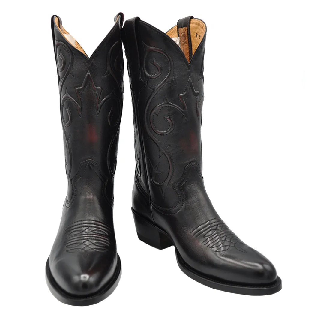 Denton Goat Classic Western Boot - Black Cherry