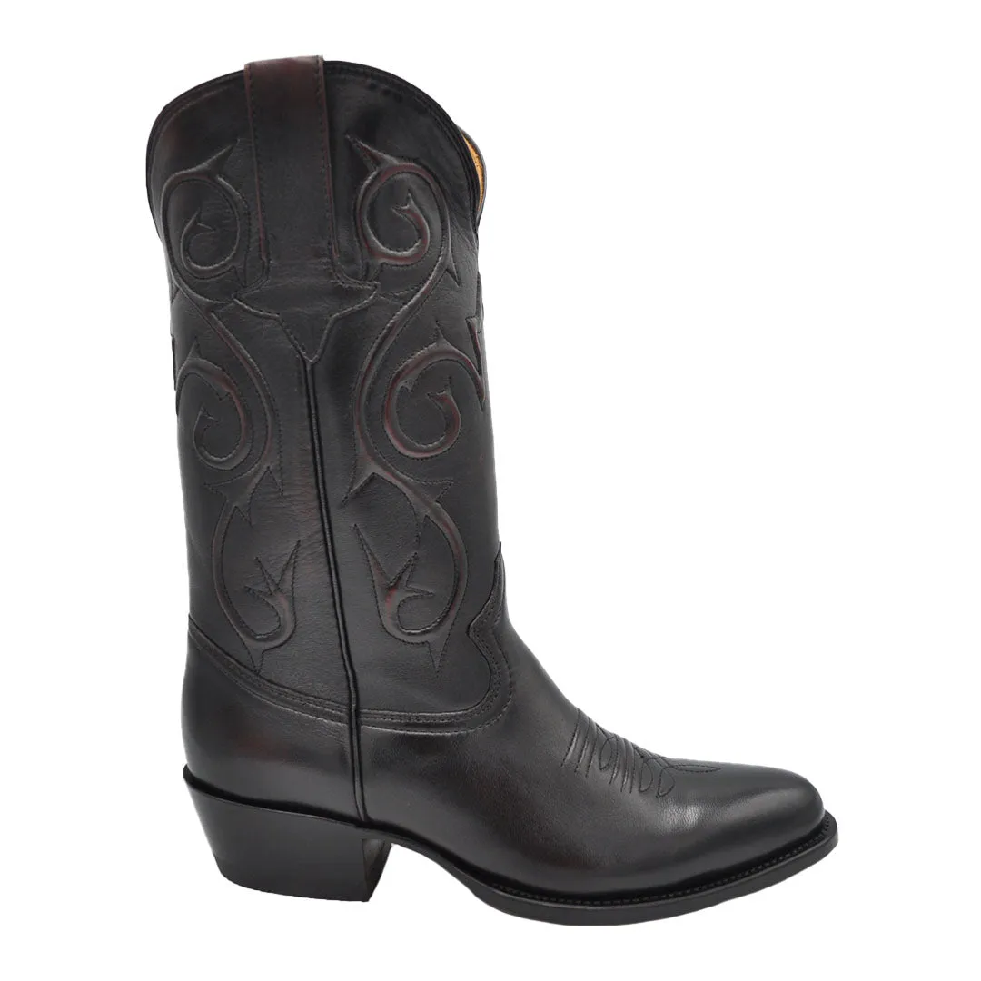 Denton Goat Classic Western Boot - Black Cherry
