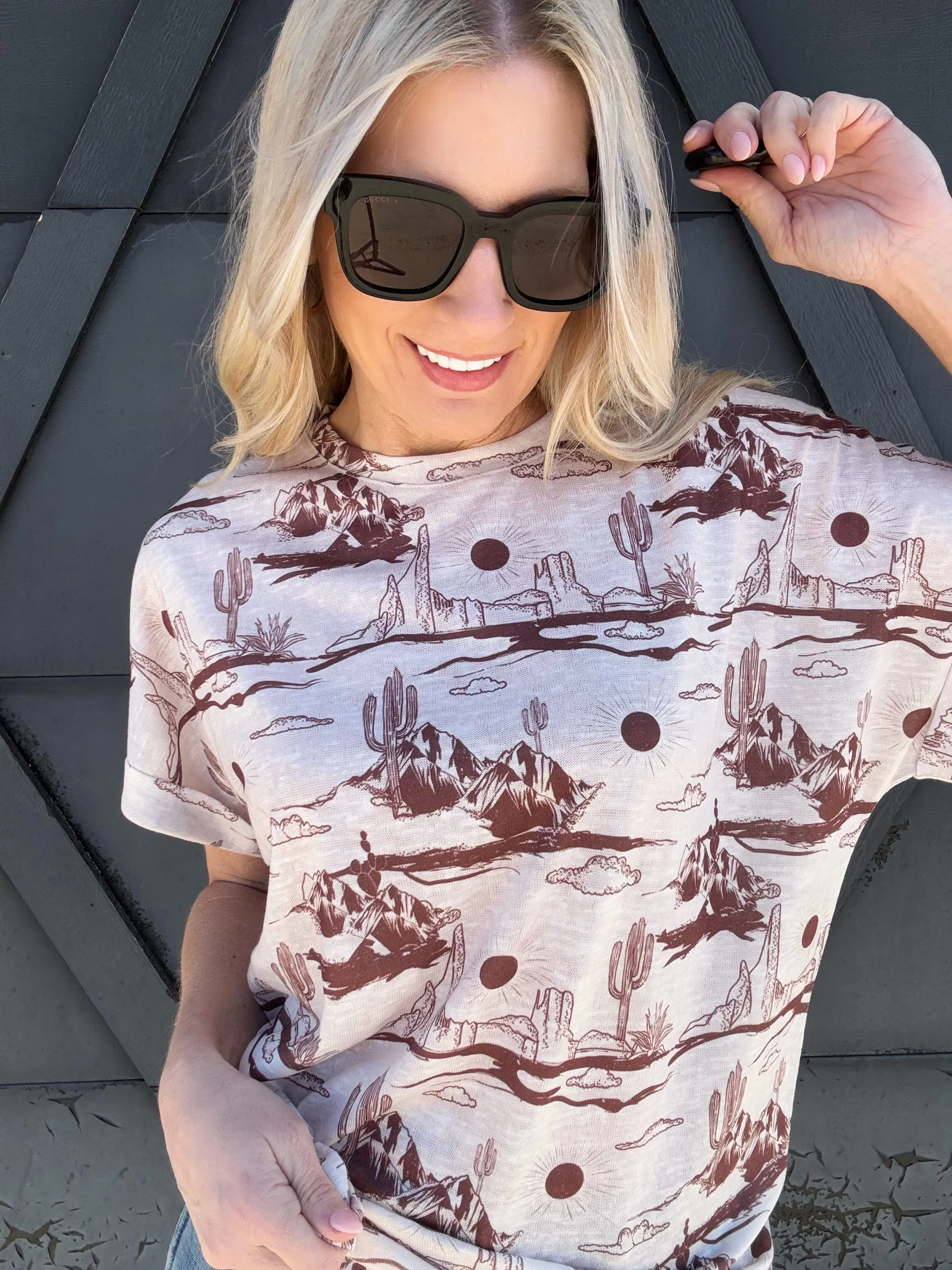 Desert Sand Short Sleeve Tee In Tan