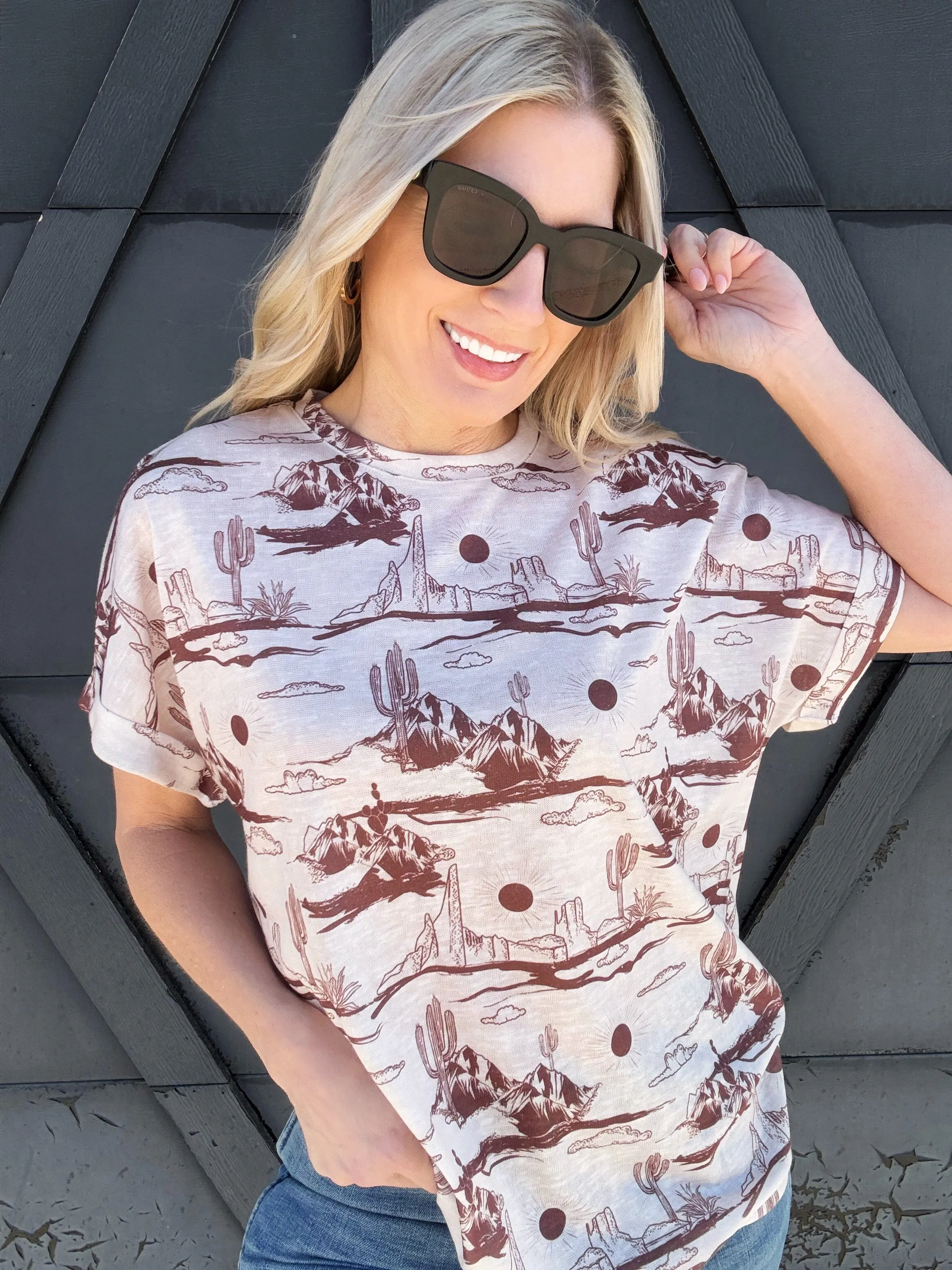 Desert Sand Short Sleeve Tee In Tan