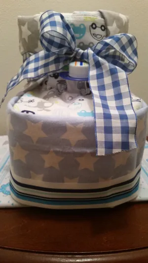 Diaper Cake - Baby Booties (Boy)