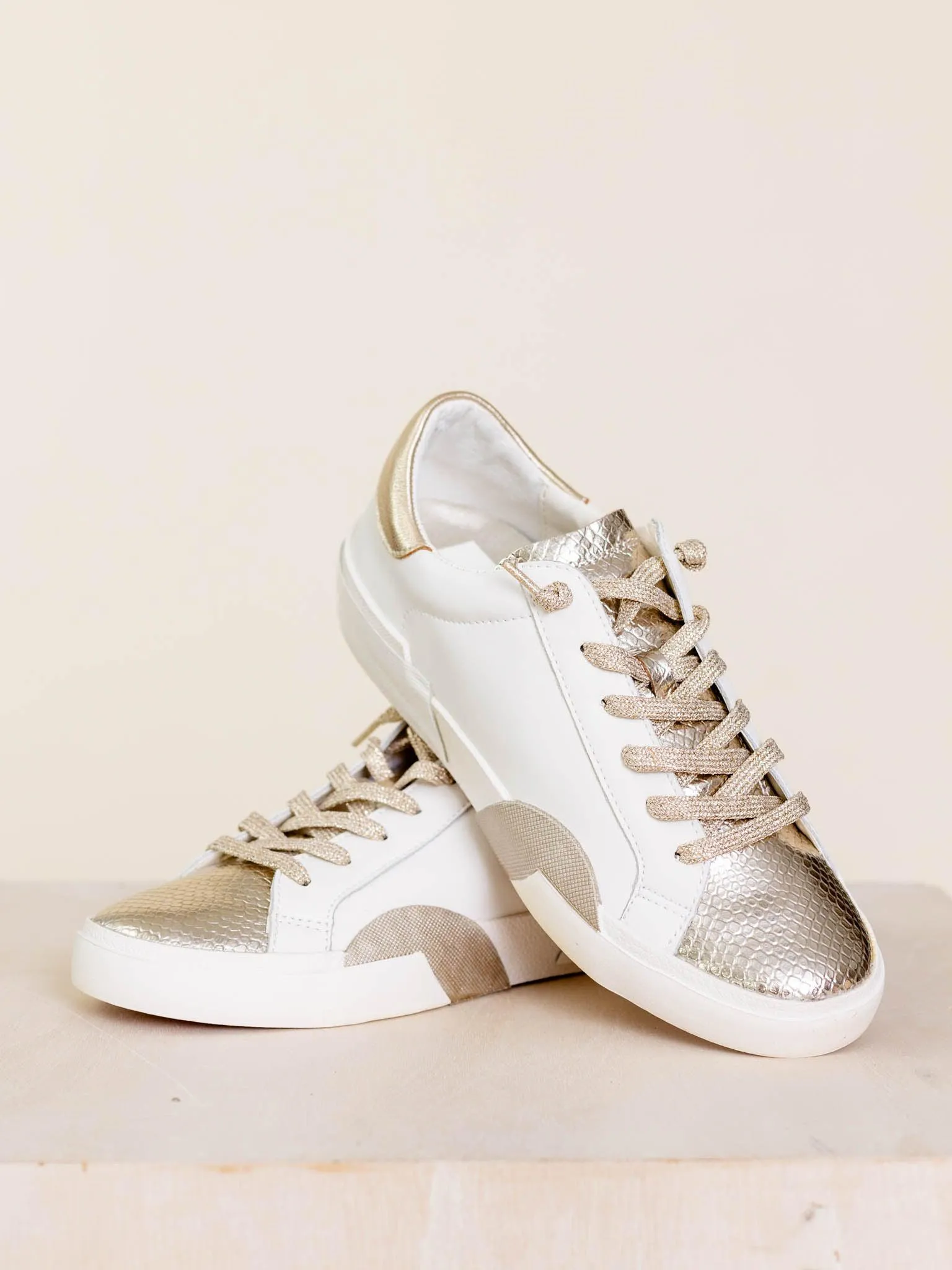 Dolce Vita Zina Sneaker - White/Gold