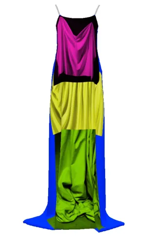 Drape Maxi Slip Dress