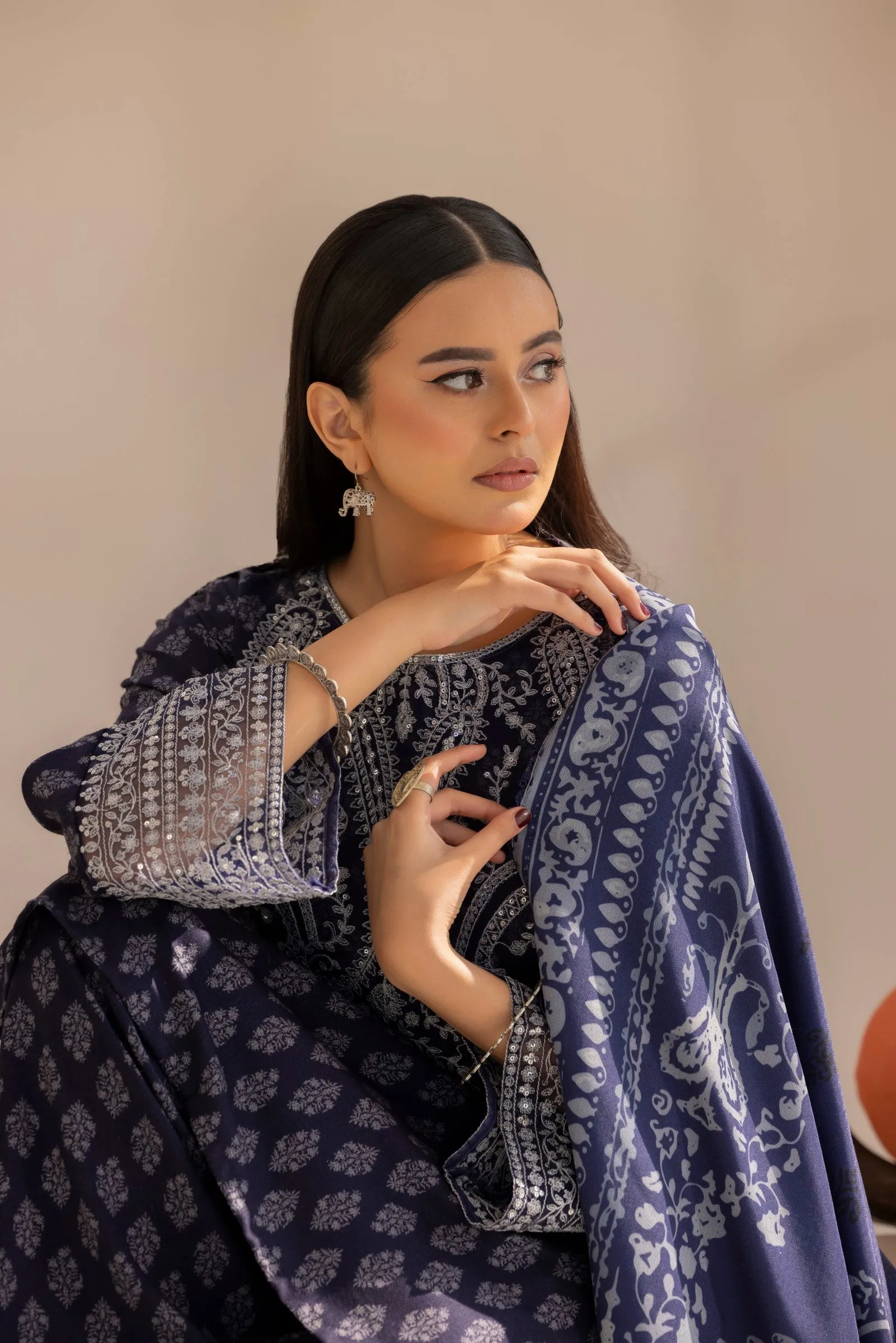 DZP-10 3PC DHANAK PRINTED