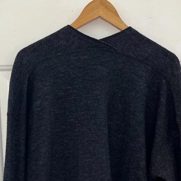 Eileen Fisher Woman's Charcoal Organic Wool Blend Kimono Jacket Sz Lr