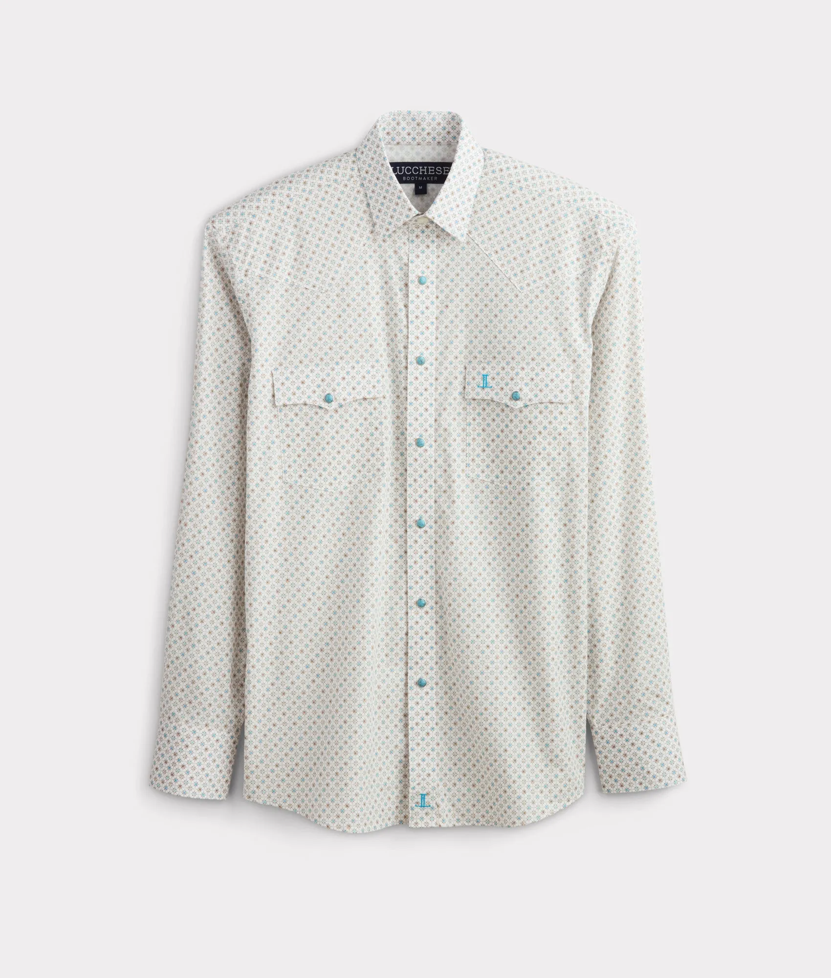 El Paso Prints :: Teal/Coffee Geo Print
