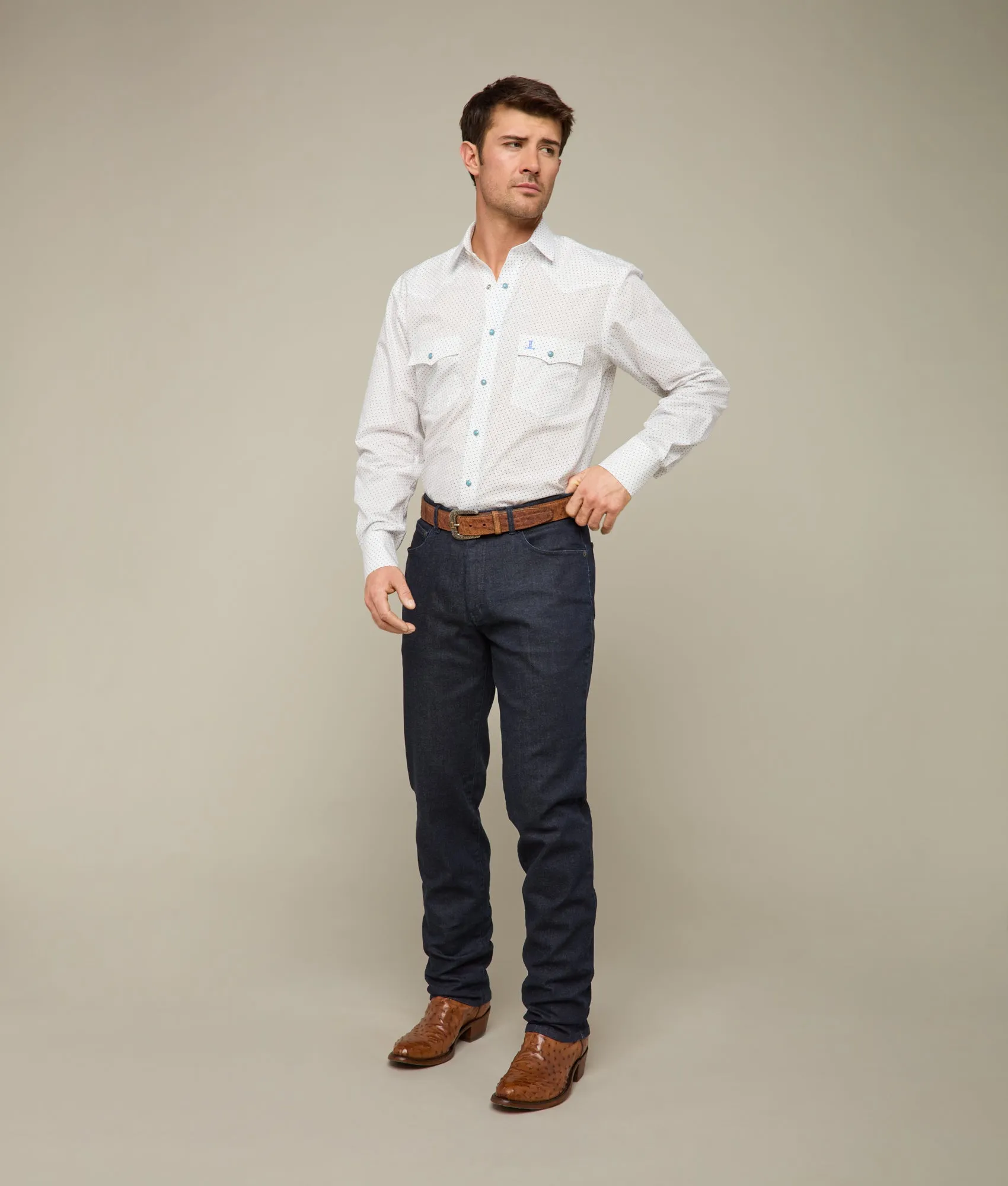 El Paso Prints :: White/Blue Stripe