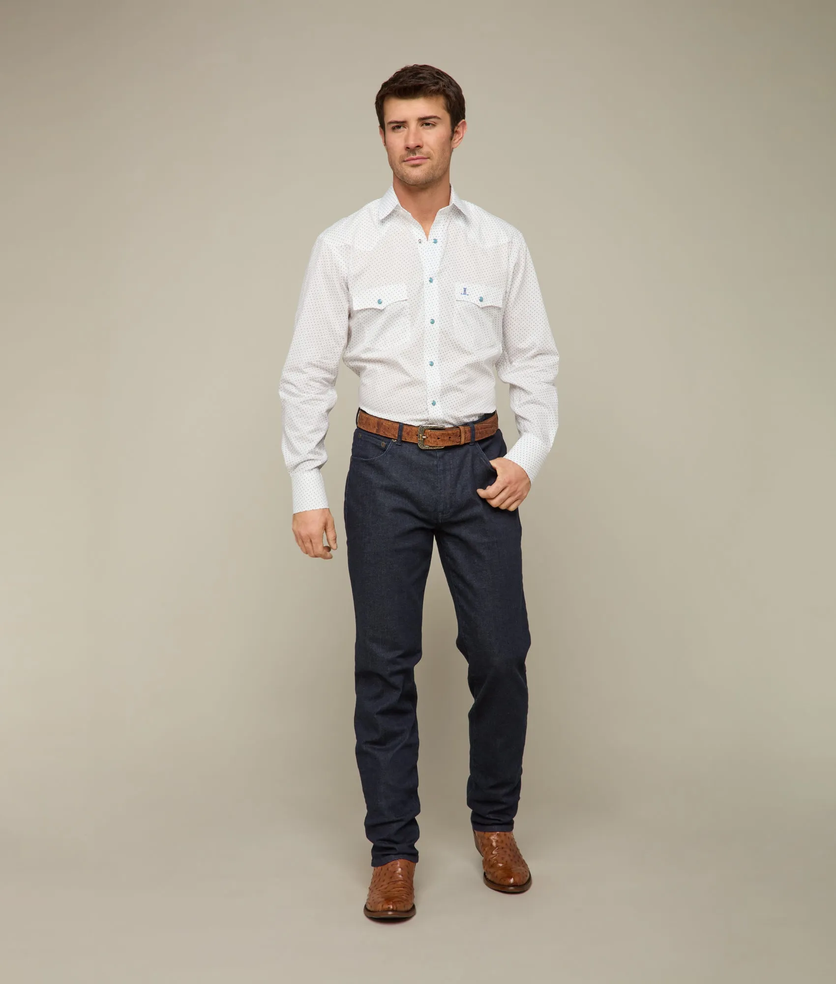 El Paso Prints :: White/Blue Stripe