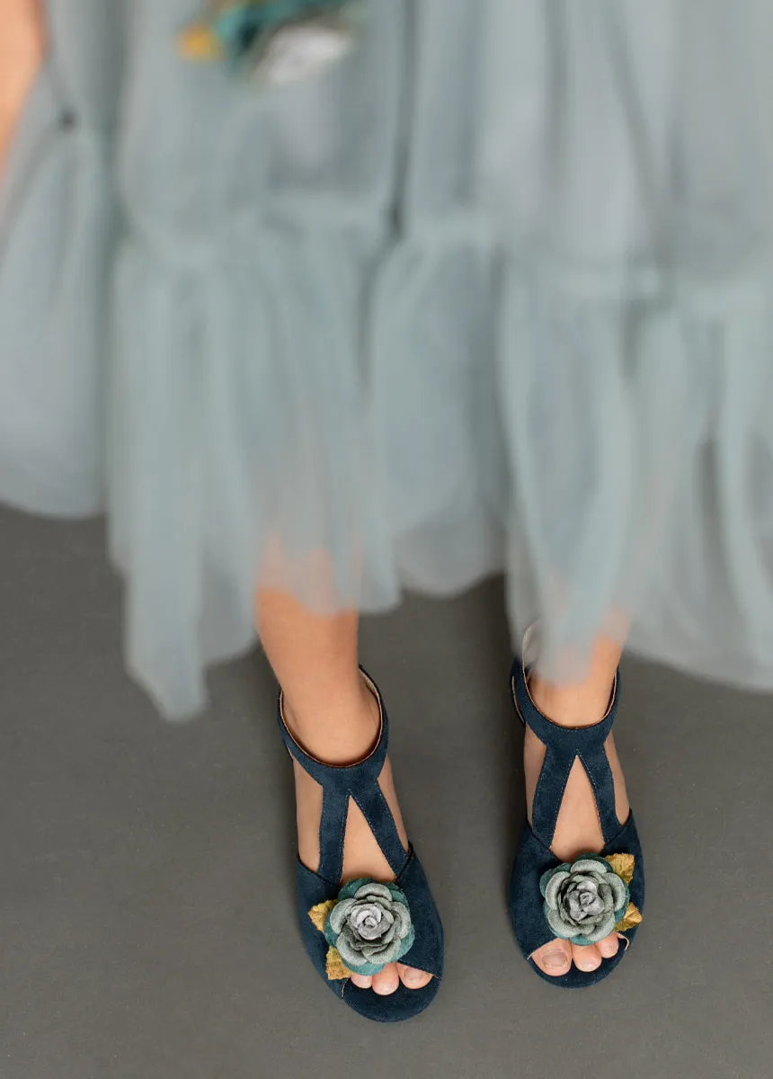 Elain Dress in Dusty Teal