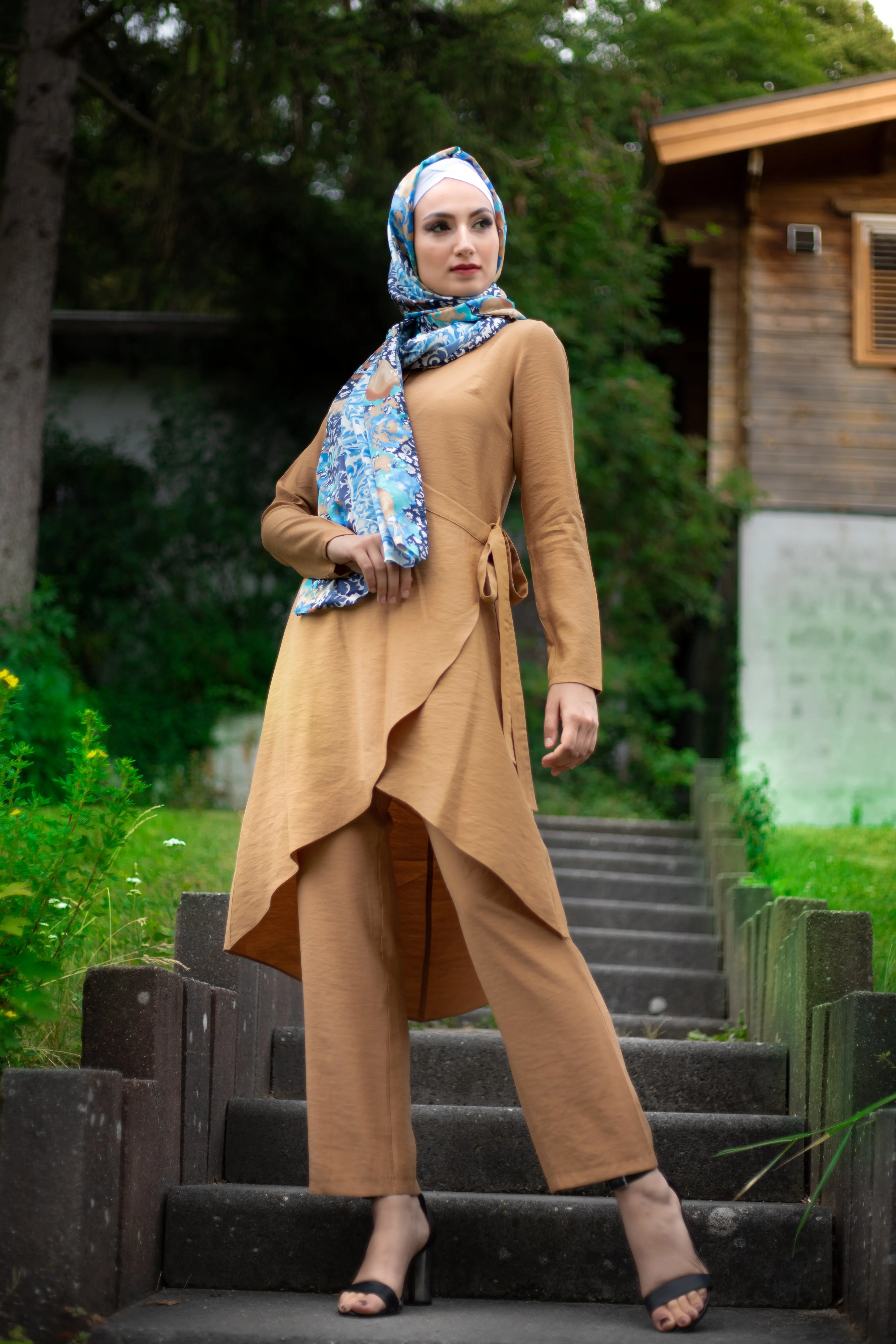 Elegant Puane Suit | Camel Color
