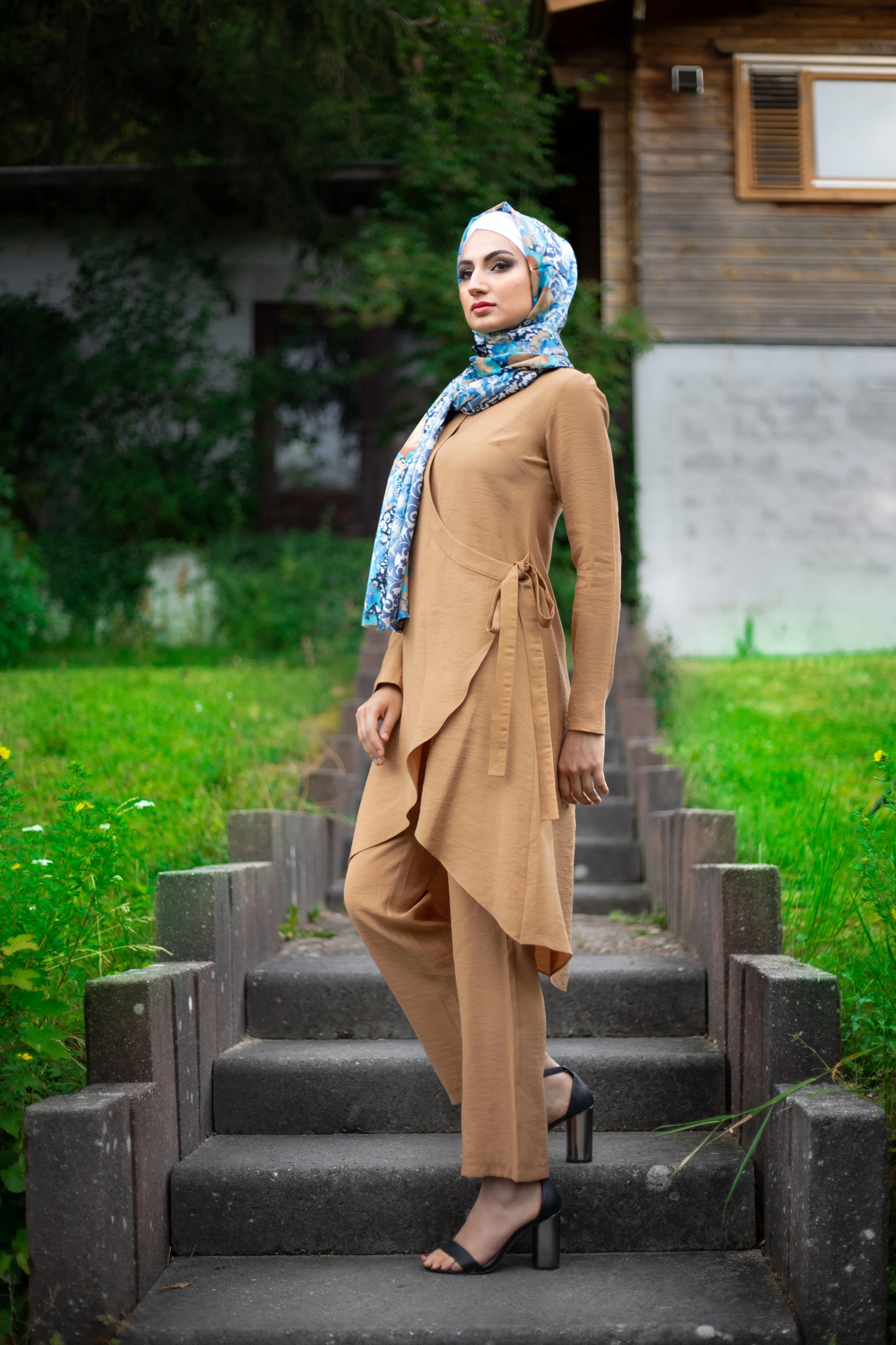 Elegant Puane Suit | Camel Color