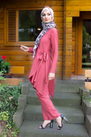 Elegant Puane Suit | Cranberry Color