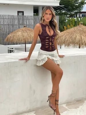 EMERY BODYSUIT DARK MAUVE