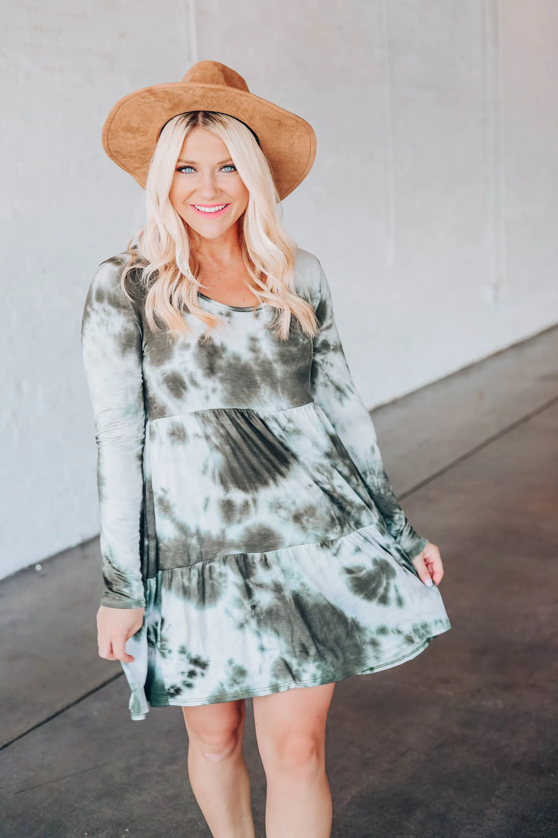 Empress Baby Doll Dress - Olive