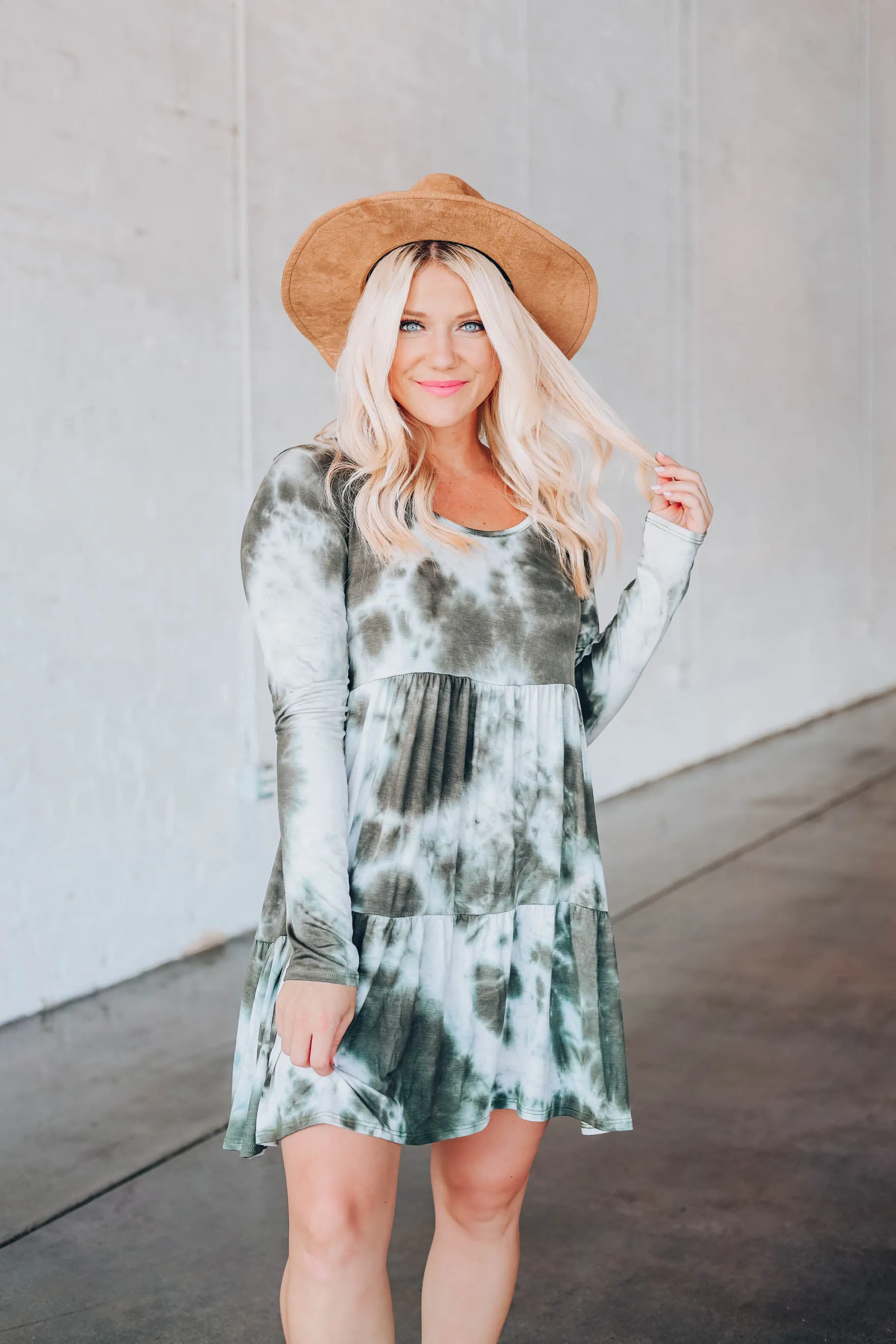 Empress Baby Doll Dress - Olive