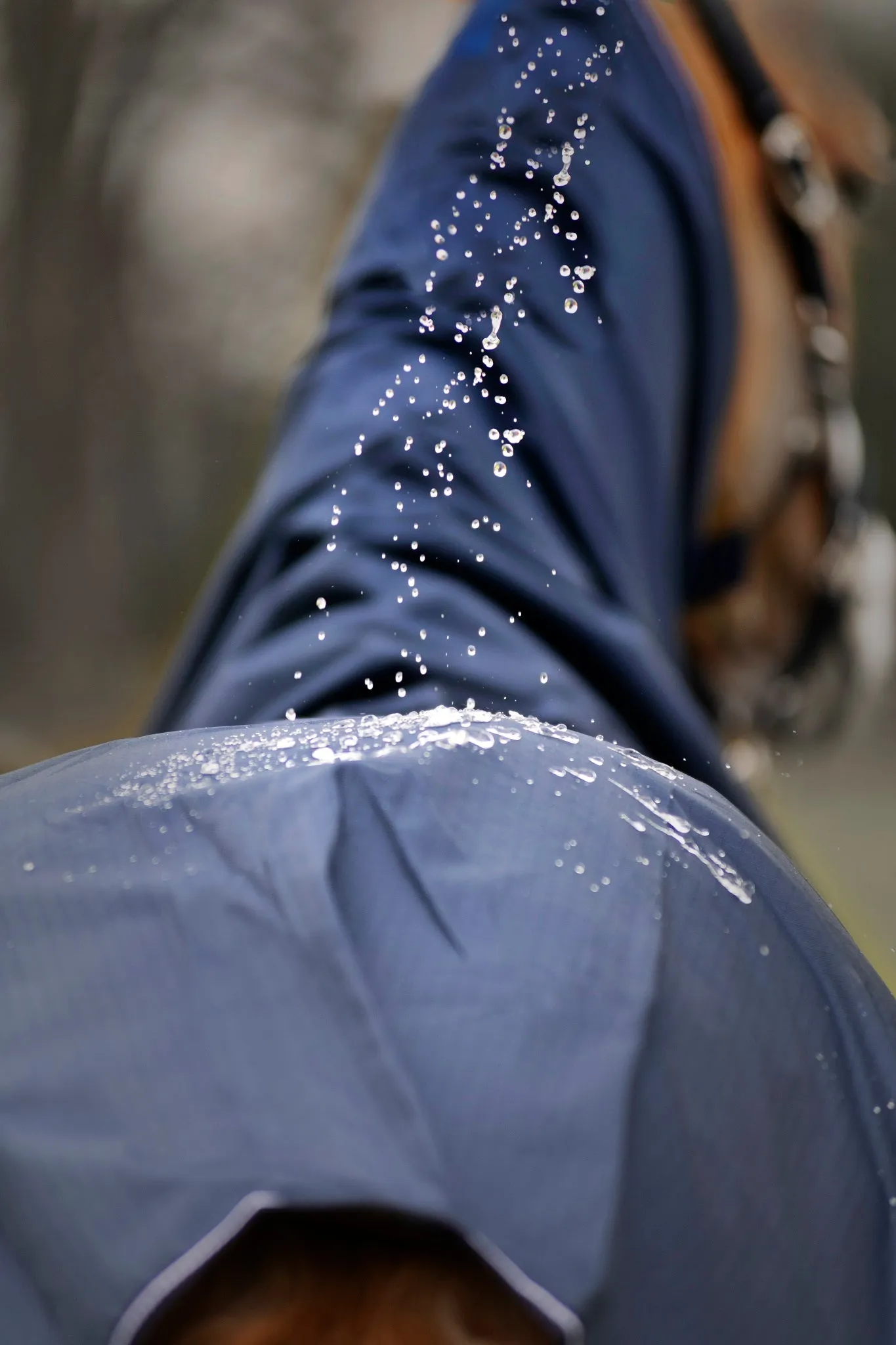 Equiline Corby Warm Up Full Neck Waterproof Rain Sheet - Navy Blue XS/4'3