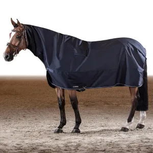 Equiline Corby Warm Up Full Neck Waterproof Rain Sheet - Navy Blue XS/4'3