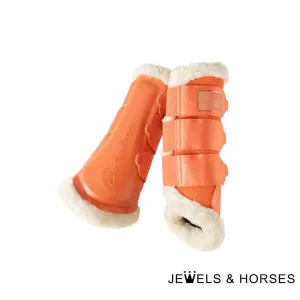 Eskadron Tendon Boots - Classic Sports 22 Mesh Faux Fur Soft Tendon Boots - Soft Peach