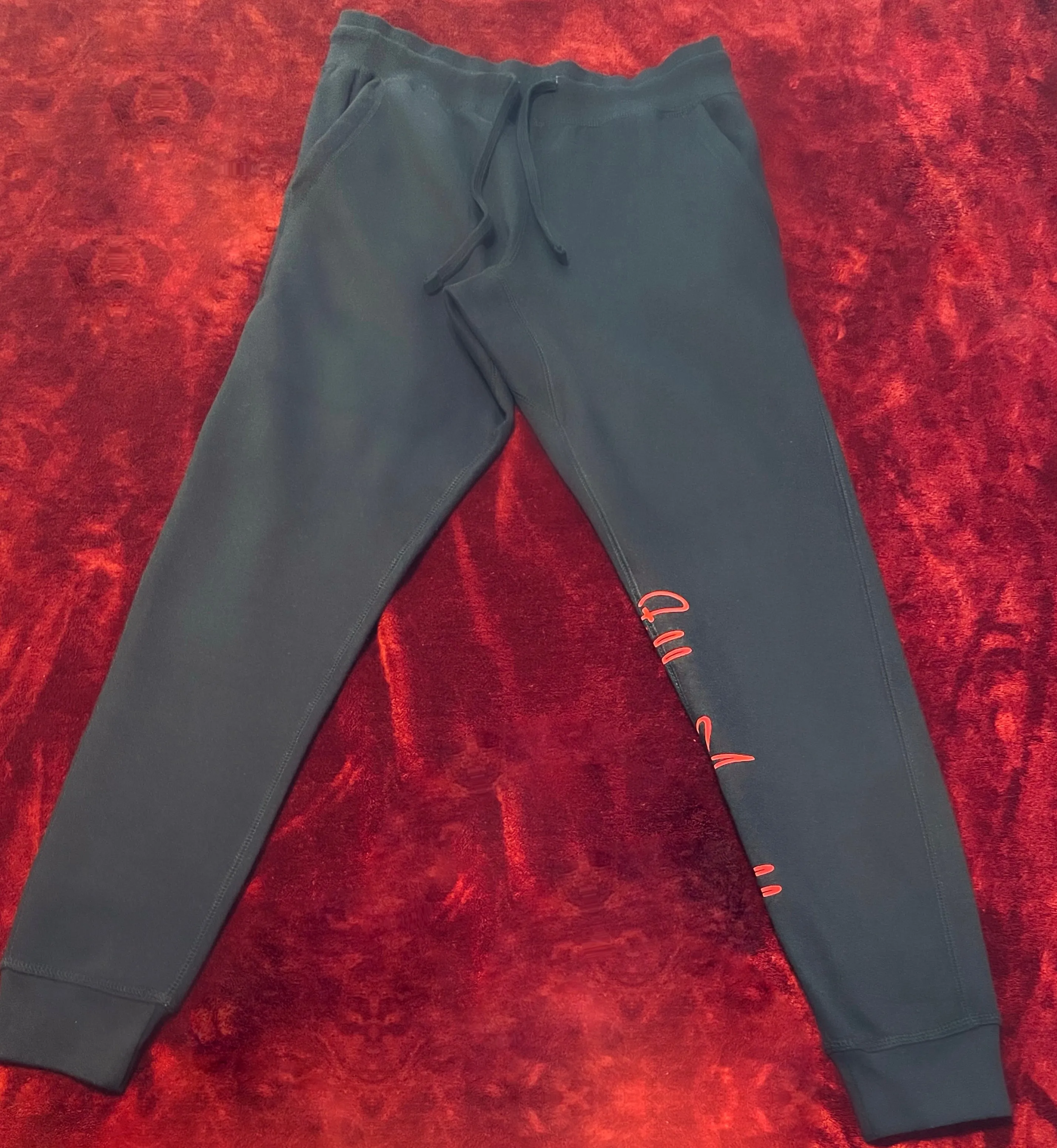 Fallon Aurielle Unisex Signature Cancer Logo & Name Zodiac Jogger Set (Black, Red & Blue)