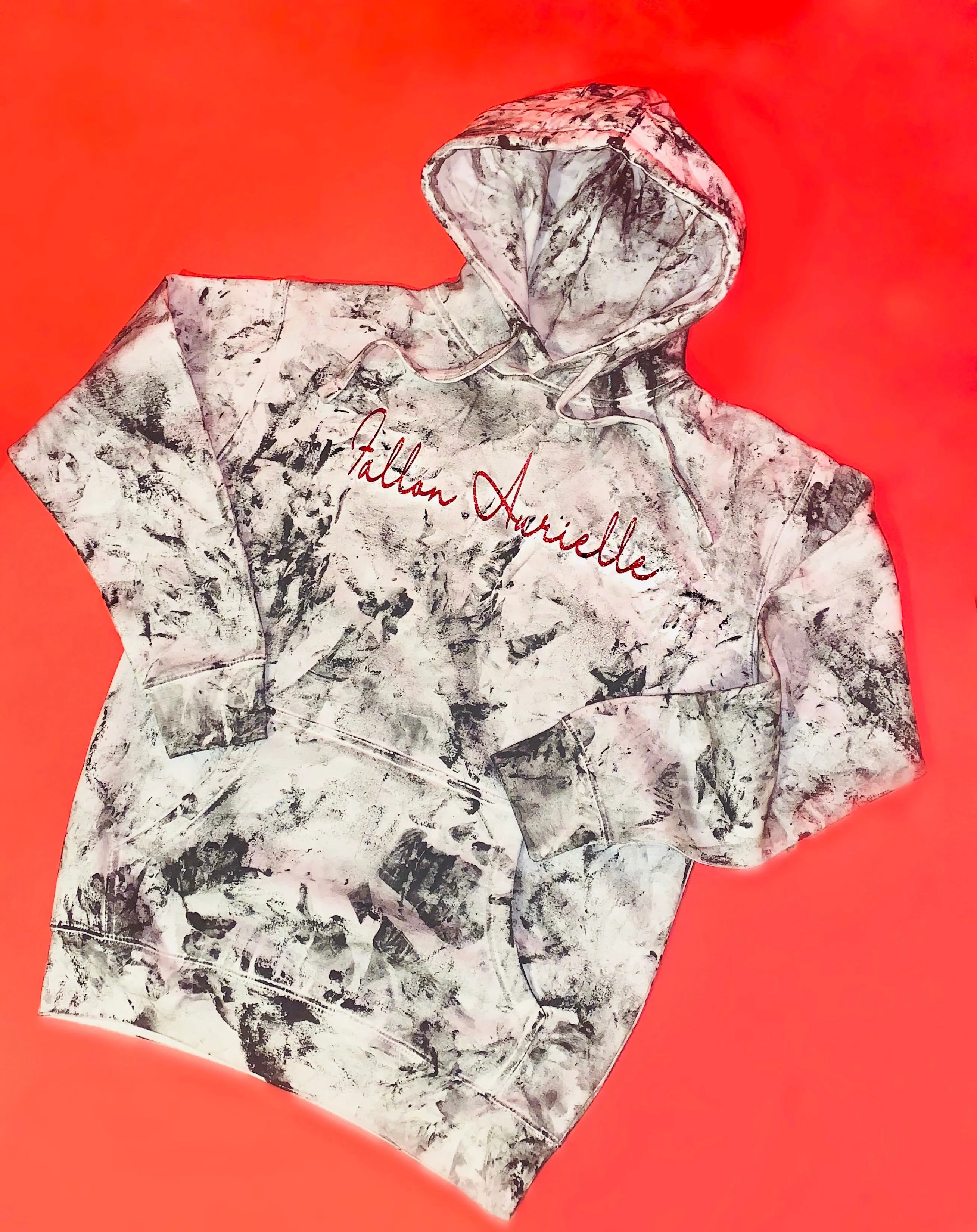 Fallon Aurielle Unisex Signature Chaos Jogging Set (White, Black & Red)