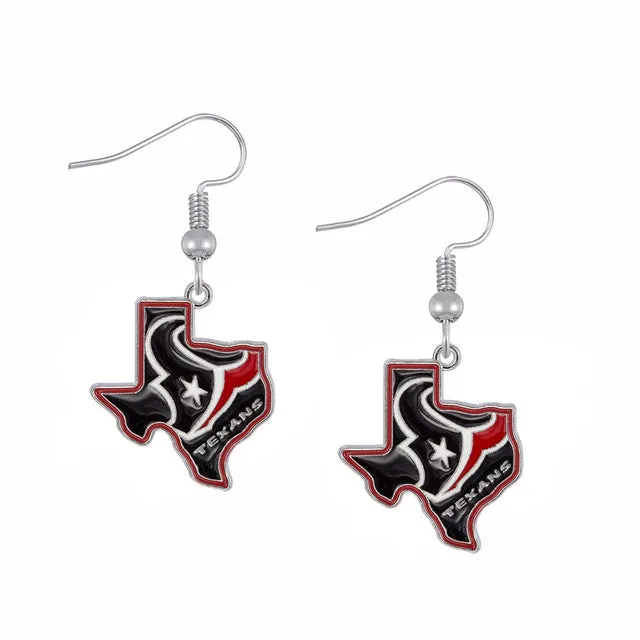 Fishhook Texas map Cowboys Texans A&M Aggies Longhorns Astros Sam Houston Charm Earring For Women Zinc Alloy Earring Jewelry