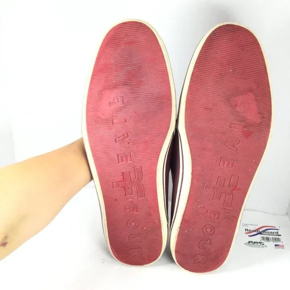 Five Four Los Angeles Slip-On Sneakers Red Size 12