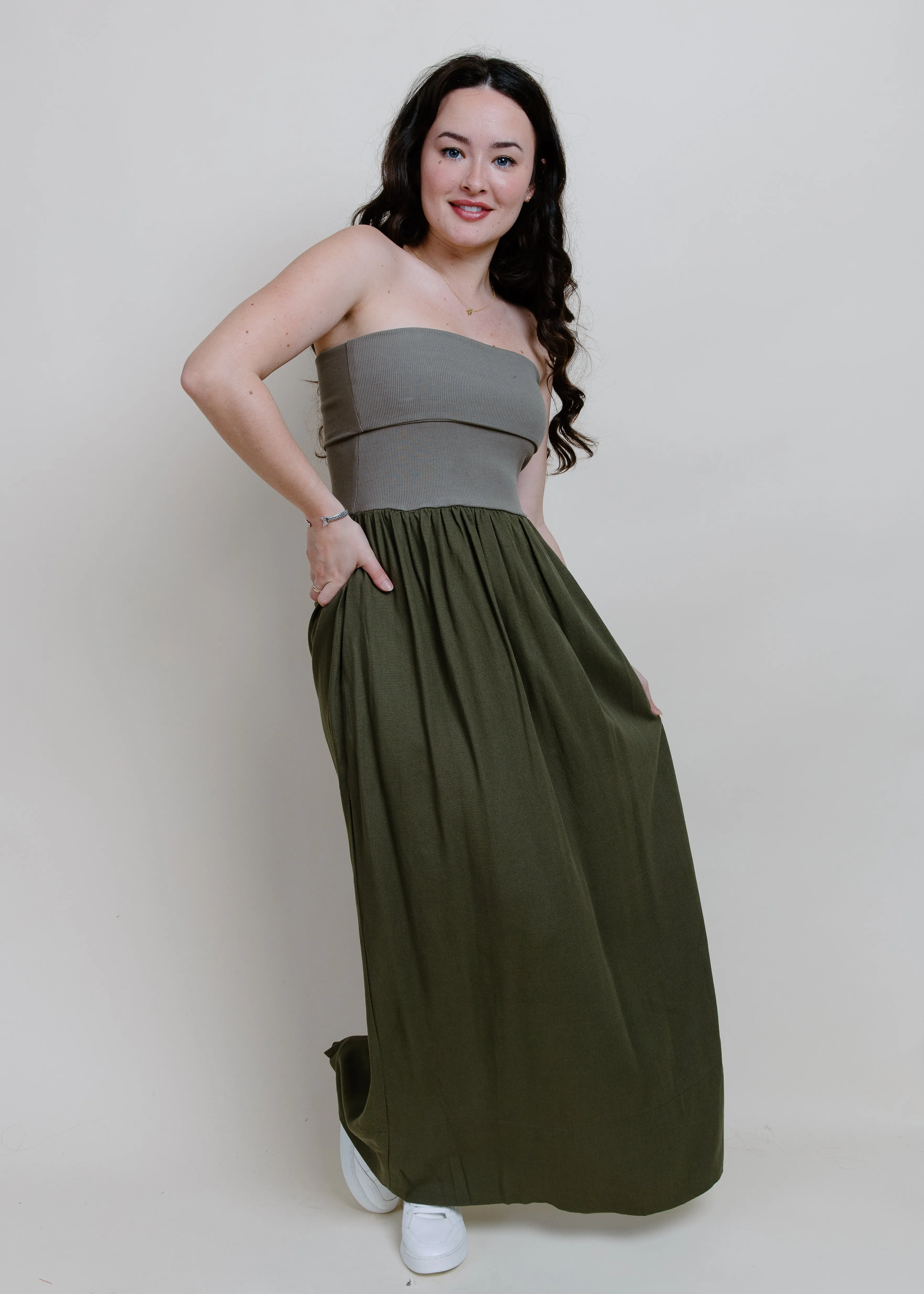 Forever & Always Maxi Dress - Olive