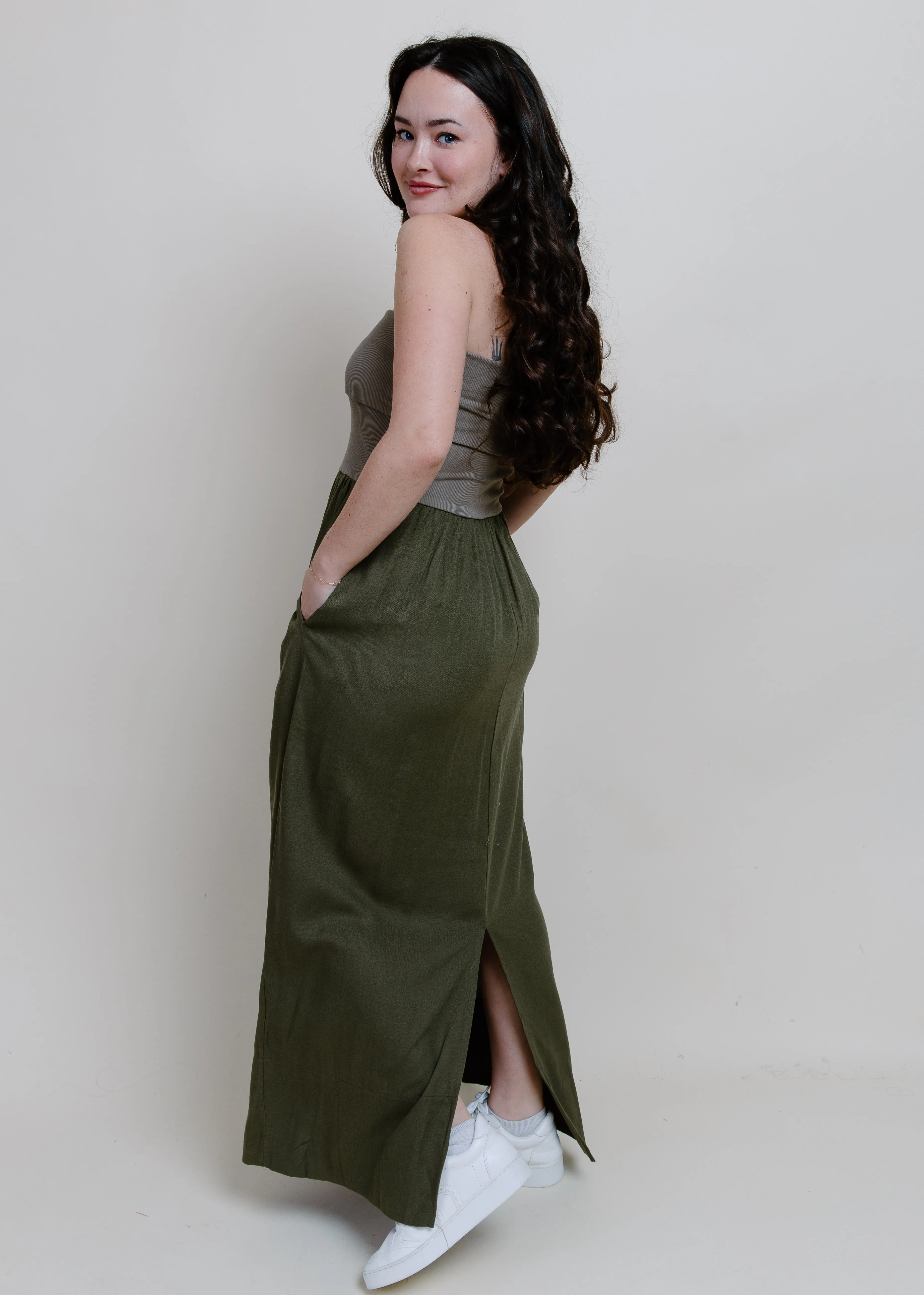 Forever & Always Maxi Dress - Olive