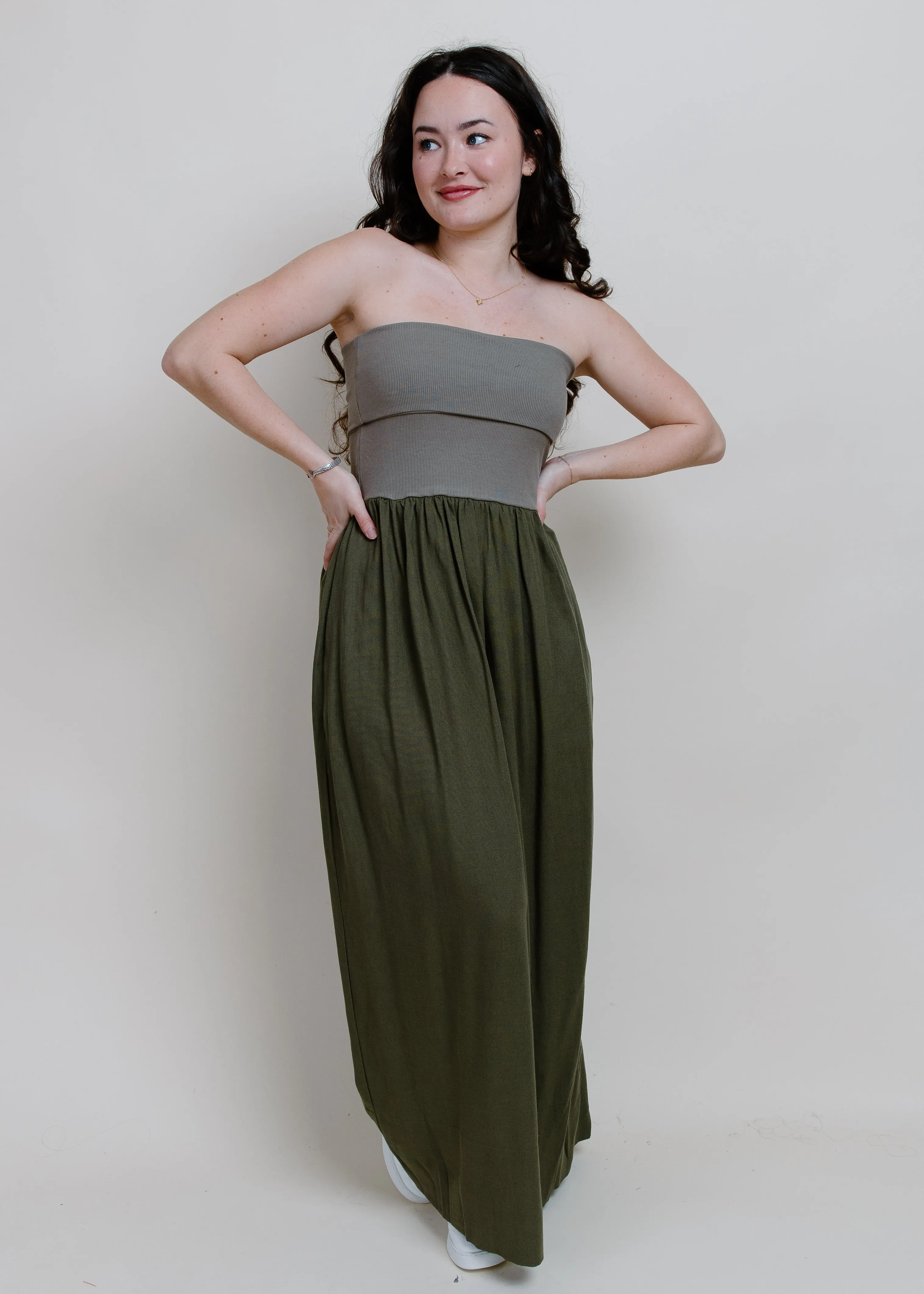 Forever & Always Maxi Dress - Olive