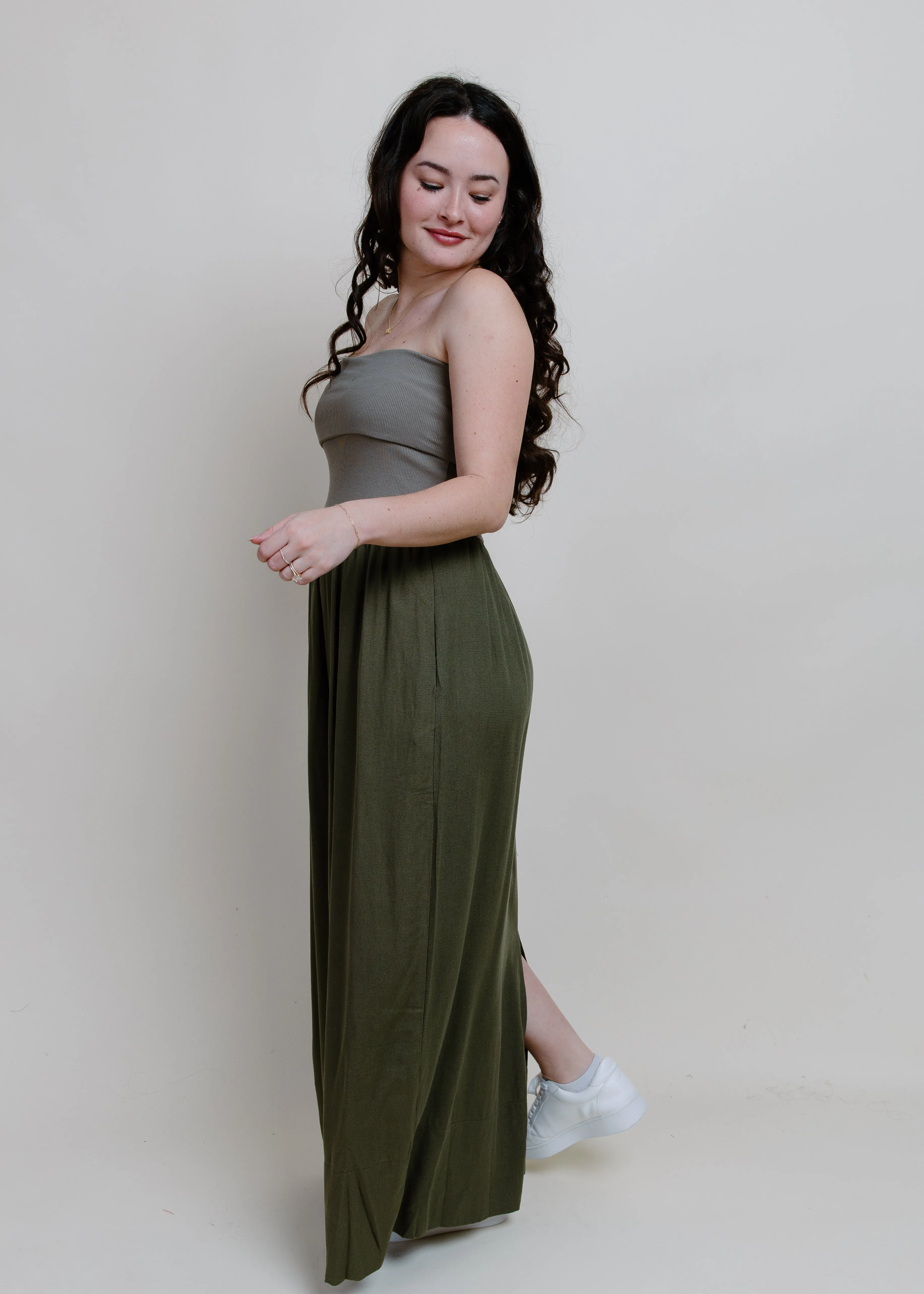 Forever & Always Maxi Dress - Olive