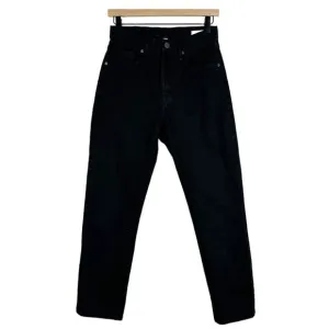 Frame Le Original Black Tapered Straight Leg Jeans Button Fly Size 25
