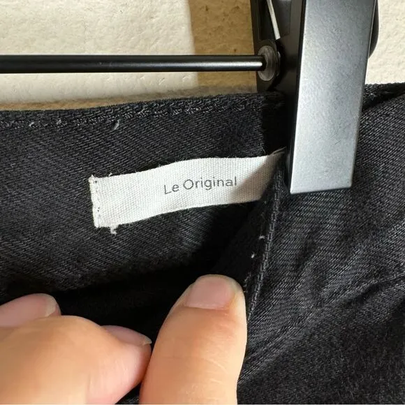 Frame Le Original Black Tapered Straight Leg Jeans Button Fly Size 25
