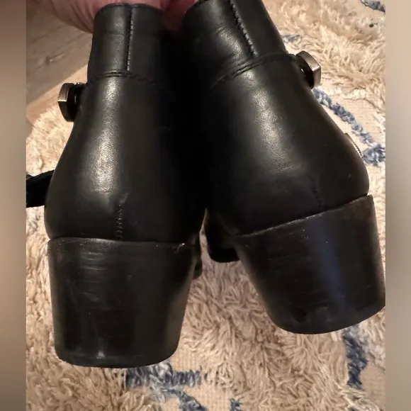Frye Ray Western Shootie Black Leather Boots Booties cowgirl country A00076
