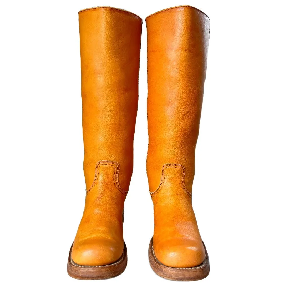 FRYE True Vintage Black Label Campus Knee High Western Boots