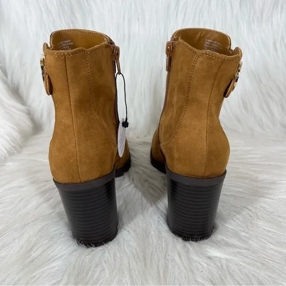 Giani Bernini Halllee Lug Booties Cognac Size 8M