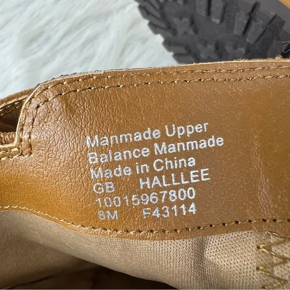 Giani Bernini Halllee Lug Booties Cognac Size 8M