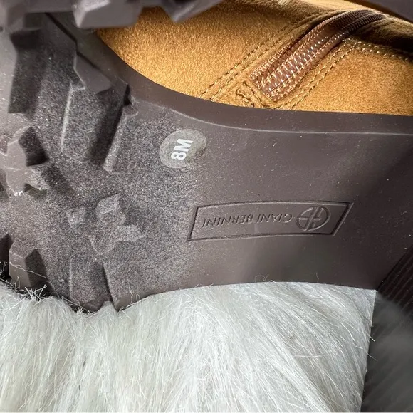 Giani Bernini Halllee Lug Booties Cognac Size 8M