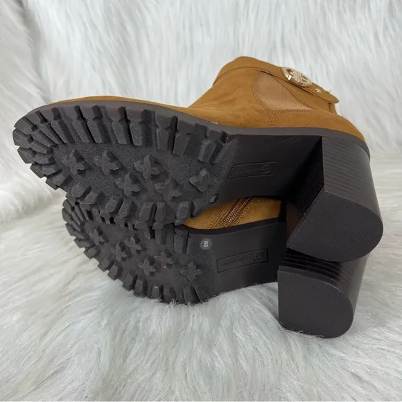 Giani Bernini Halllee Lug Booties Cognac Size 8M